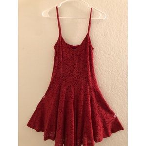 Brandy Melville Red Skater Dress